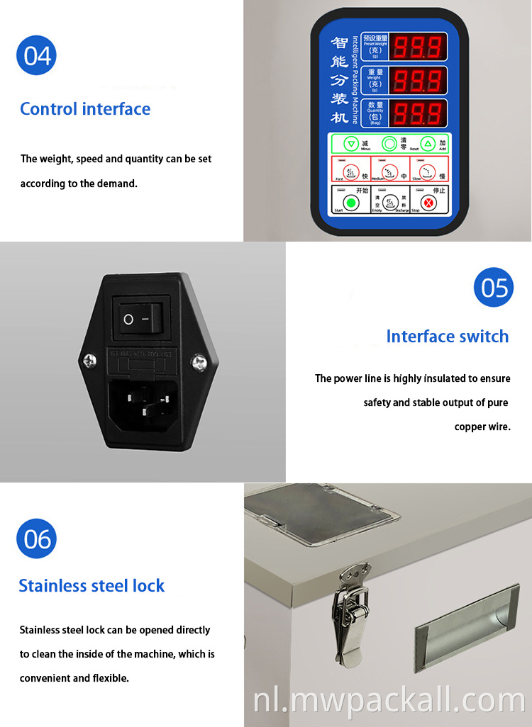 Automatische fleszak Poedervuller Deeltje Thee Suikerzaden Korrels Poederweegvulmachine